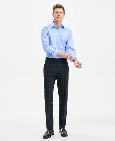 Tommy Hilfiger Men's Tartan Modern-Fit Dress Pants
