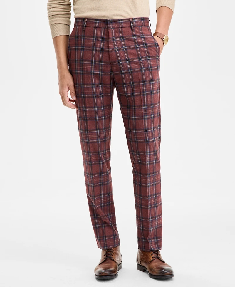 Tommy Hilfiger Men's Tartan Modern-Fit Dress Pants