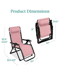 Best Choice Products Oversized Zero Gravity Chair, Folding Recliner w/ Removable Cushion