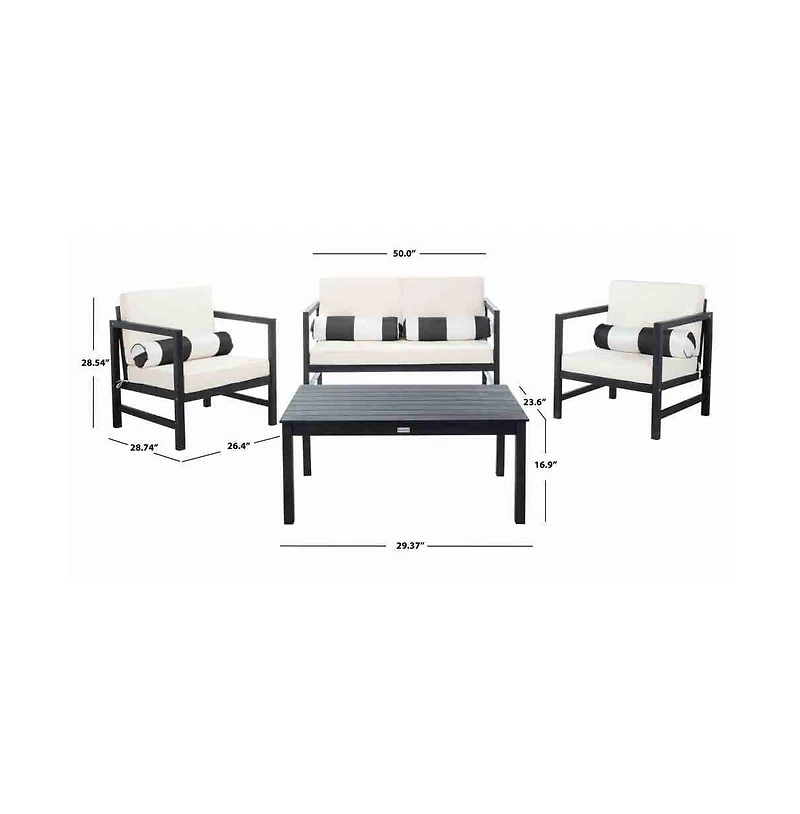 Montez 4 Pc Outdoor Set With Accent Pillows