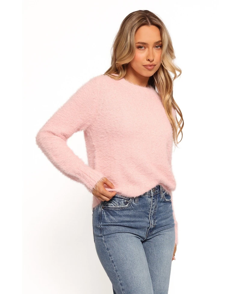 Petal and Pup Women's Aspra Fuzzy Crewneck Knit Sweater