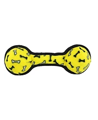 Tuffy Ultimate 2 Ball Tug Yellow Bone, 2 Pack Durable Squeaky Dog Toy