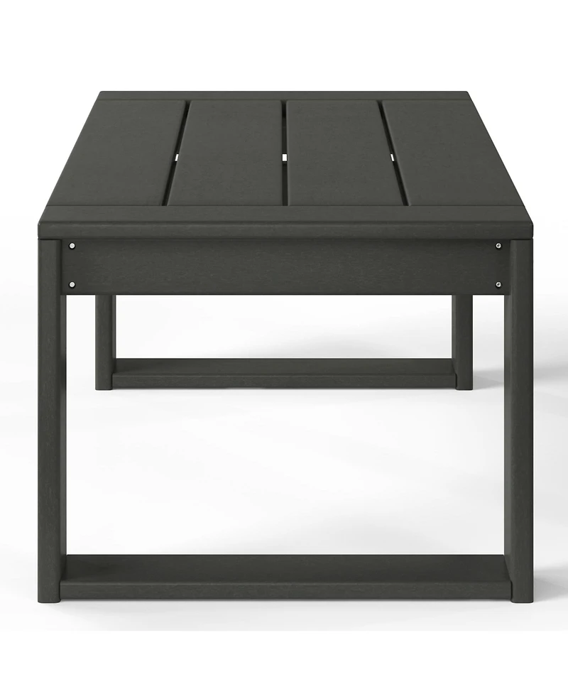 Modern Outdoor Hdpe Rectangle Patio Coffee Table