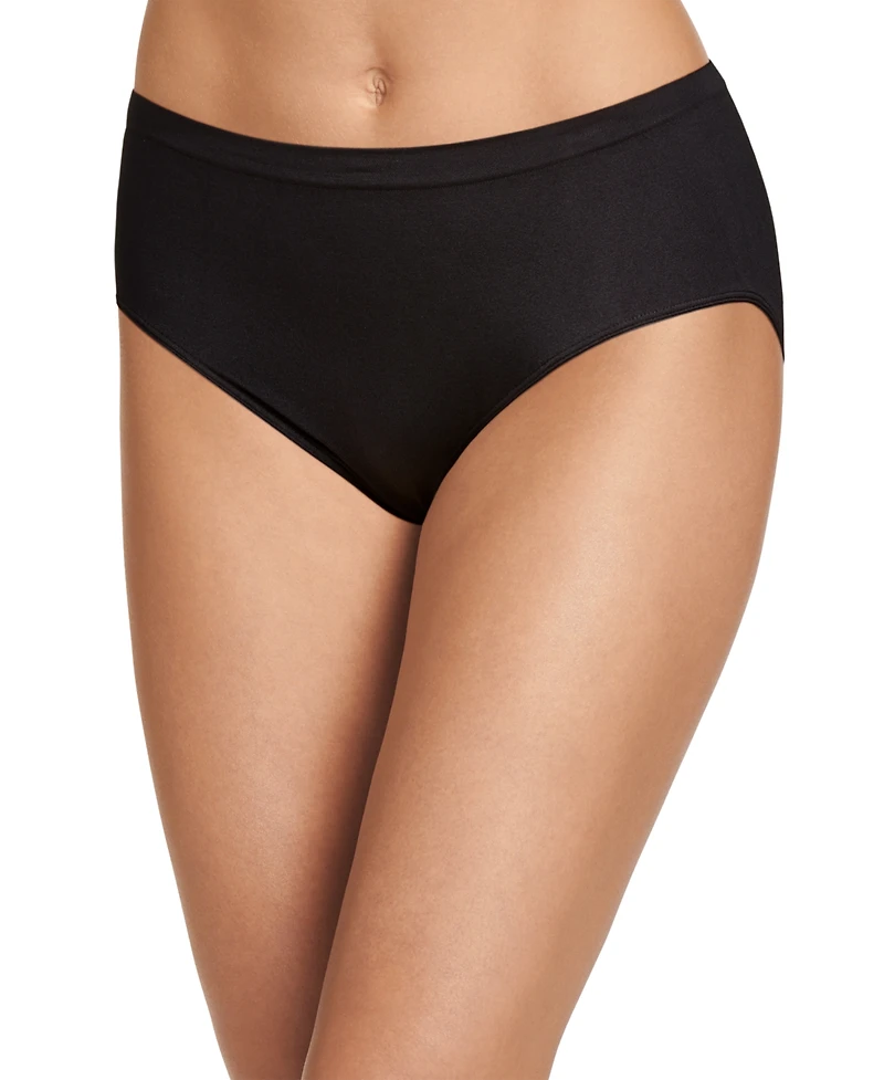 Jockey Smooth and Shine Seamfree Heathered Hipster Underwear 2187, available in extended sizes