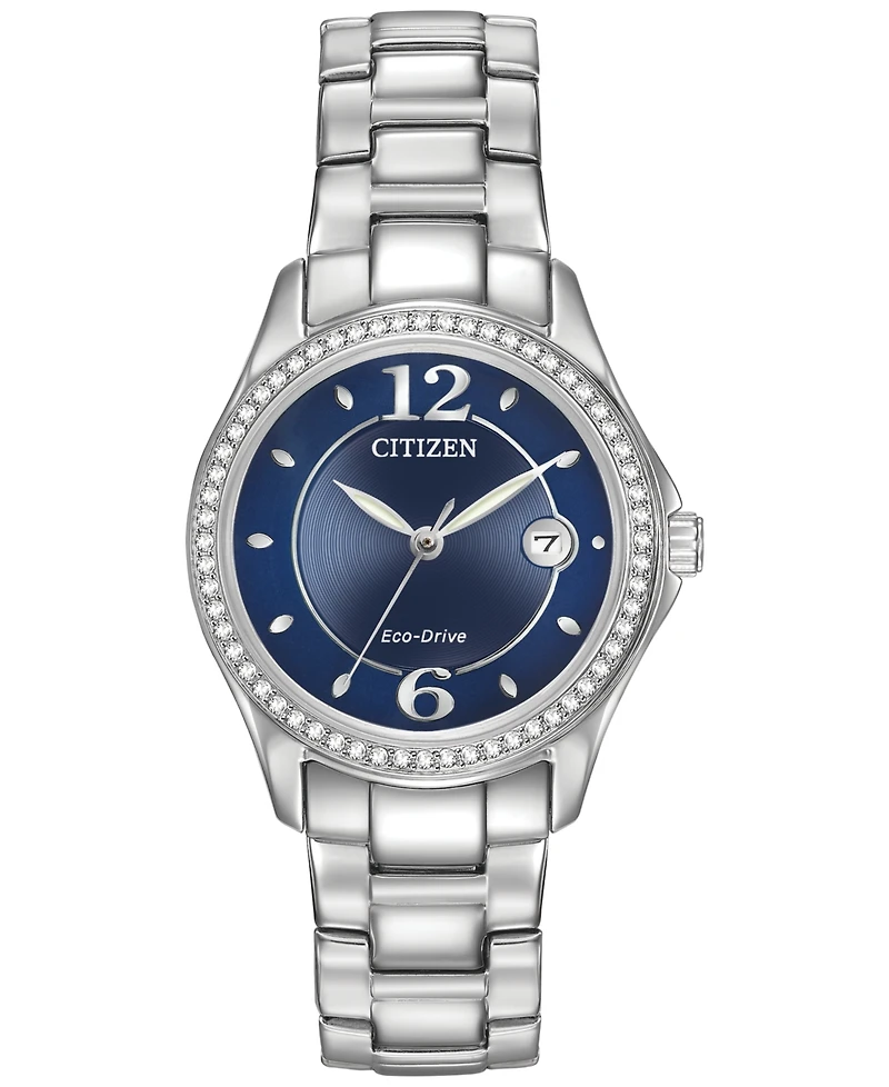 Citizen Women's Eco-Drive Crystal-Accented Stainless Steel Bracelet Watch 29mm FE1140-86L