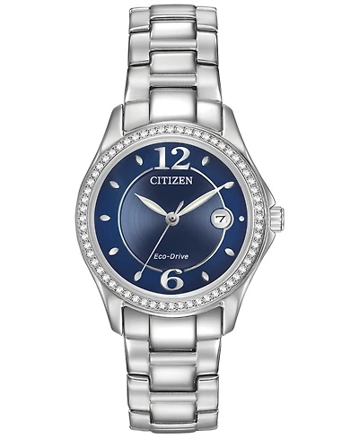 Citizen Women's Eco-Drive Crystal-Accented Stainless Steel Bracelet Watch 29mm FE1140-86L