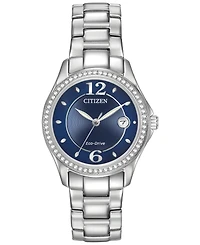 Citizen Women's Eco-Drive Crystal-Accented Stainless Steel Bracelet Watch 29mm FE1140-86L