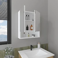 Colfax Medicine Cabinet, 2 Doors, 3 Shelves, 1 Mirror, White
