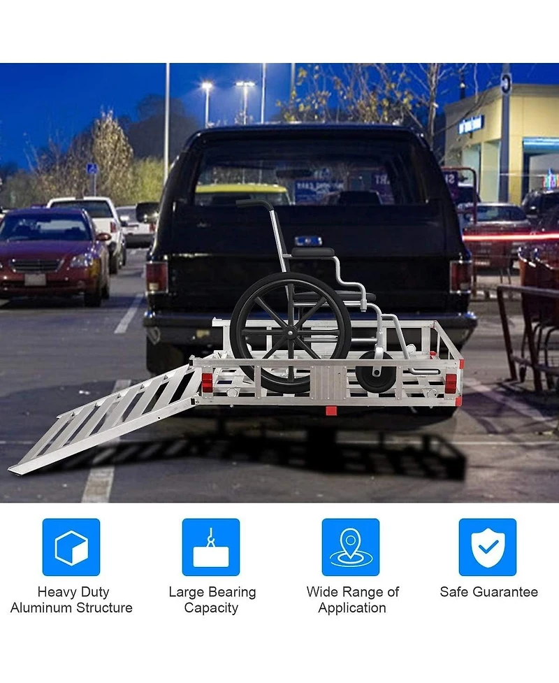 50 inch x 29.5 inch Hitch-Mounted Mobility Cargo Carrier