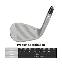 Wosofe Sand Wedge Golf Club Men's Golf Gap Sand Flop Wedge Milled Face for More Spin