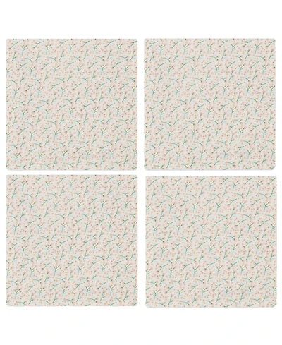 Design Imports Spring Blossom Printed Cotton Napkins, Set of 4