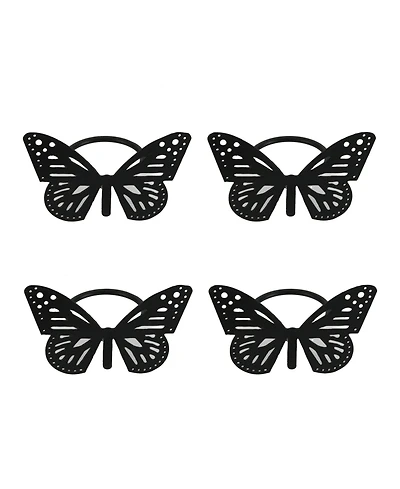 Design Imports Butterfly Metal Napkin Ring, Set of 4