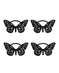 Design Imports Butterfly Metal Napkin Ring, Set of 4