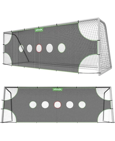 Wosofe Soccer Goal Target Soccer Training Equipment Net with Scoring Zones Improve Kick Practice Shooting and Goalshot Accuracy Training，24FT8F