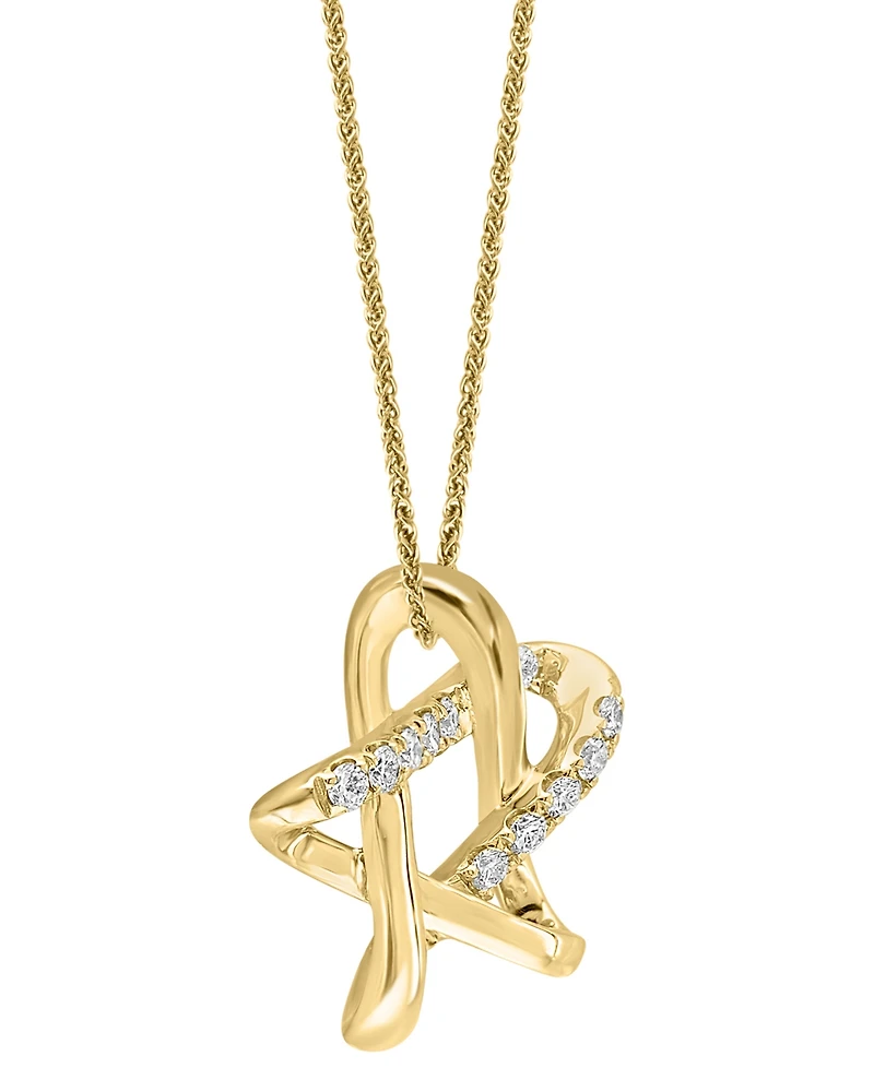 Lali Jewels Diamond Star 18" Pendant Necklace (1/6 ct. t.w.) in 14k Gold