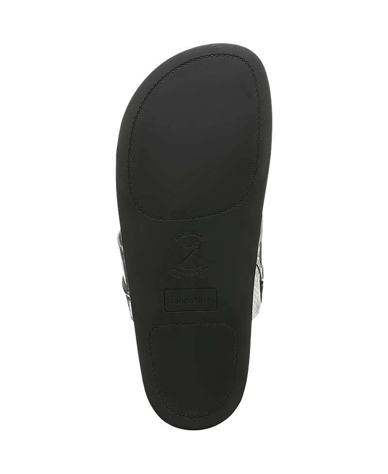 Franco Sarto Women's Brooks Open Round Toe Thong Sandals