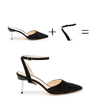 Alterre Women's Black Suede Marilyn Customizable Stilettos