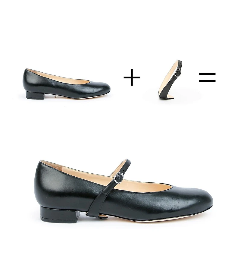 Alterre Women's Black Twiggy Customizable Ballet Flats