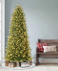 Puleo 7.5FT Pre-Lit Slim Franklin Fir Artificial Christmas Tree