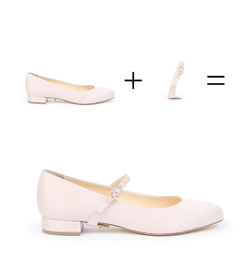 Alterre Women's Rose Satin Twiggy Customizable Ballet Flats