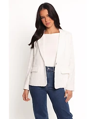 Petal and Pup Women's Darian Lace Knit Single Button Blazer