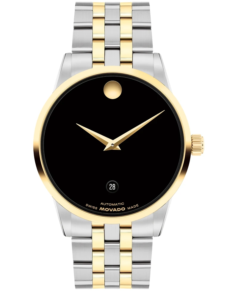 Movado Men's Museum Classic Swiss Automatic Stainless-Steel Yellow Pvd Watch, 40mm