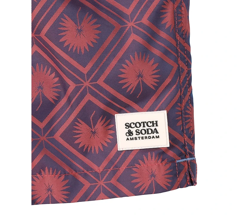 Scotch & Soda Men's Diamond-Pattern Swim Trunks