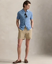 Polo Ralph Lauren Men's Textured Cotton-Linen Shirt Sweater