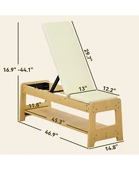 Soozier Adjustable Weight Bench with Rack for Weight Lifting,