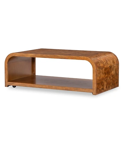 Prescott 52" Wood Mappa Burl Cocktail Table