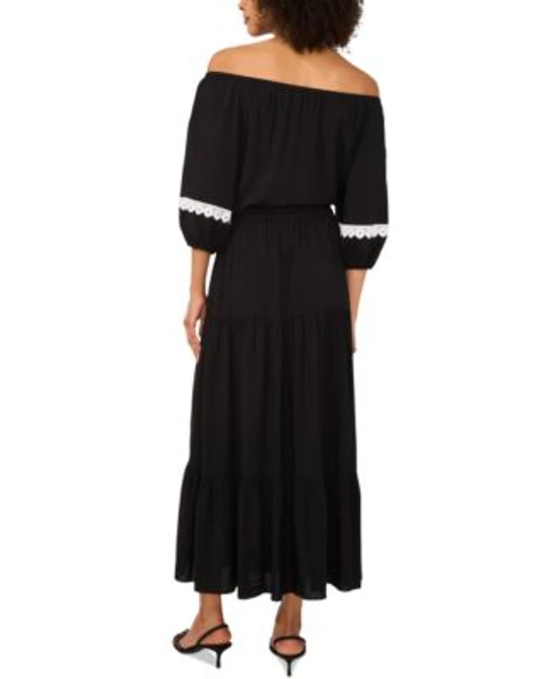 Sam Jess Womens Off The Shoulder Top Maxi Skirt