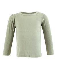 Hudson Baby Girls Thermal Long Sleeve Tees 5pk, Soft Pink Sage Rose, 18-24 Months