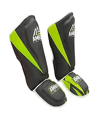 Pro Style Competition Muay Thai Shin Guards with Instep Protection for Kickboxing, Mma, and Combat Sports, Lightweight, Durable, and Adjustable