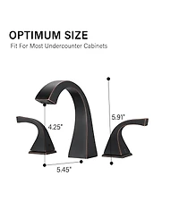 2-Handle Bathroom Sink Faucet with Drain, Oil Rubbed Bronze