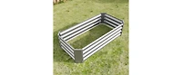 Galvanized Planter Bed,Galvanized Raised Garden Bed Kit, Galvanized Planter Raised Garden Boxes Outdoor, Oval Large Metal Raised Garden Beds for Veget
