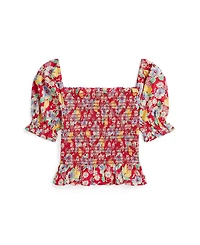 Polo Ralph Lauren Big Girls Floral Smocked Jersey Top