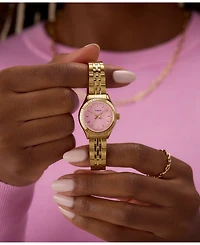 Timex Women's Quartz Analog Gold-Tone Stainless Steel Watch, 25mm