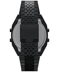 Timex Men's Quartz Digital Black Stainless Steel Watch, 36mm
