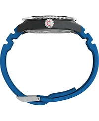 Timex Men's Quartz Analog Blue Rubber Watch, 43mm