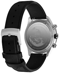 Timex Men's Quartz Analog Black Leather Watch, 39mm