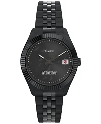 Timex Men's Quartz Analog Black Stainless Steel Watch, 36mm