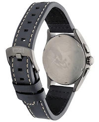 Avi-8 Men's Spitfire Lock Chronograph Blue Leather Strap Watch, 42mm