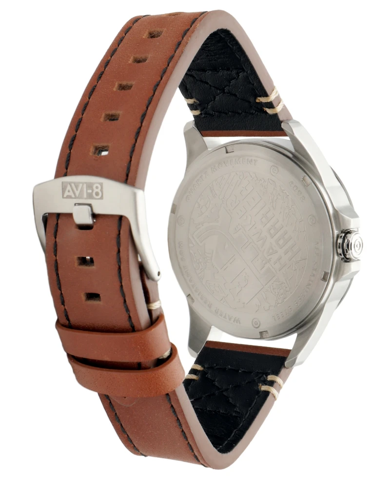Avi-8 Men's Hawker Harrier Farley Multifunction Leather Strap Watch