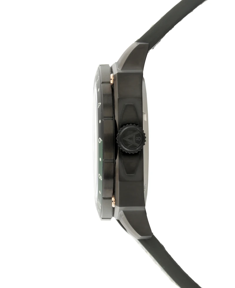 Avi-8 Men's Hawker Hunter Atlas Gmt Automatic Green Leather Strap Watch, 44mm