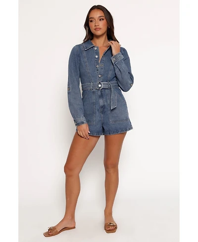 Petal and Pup Women's Brady Denim Romper