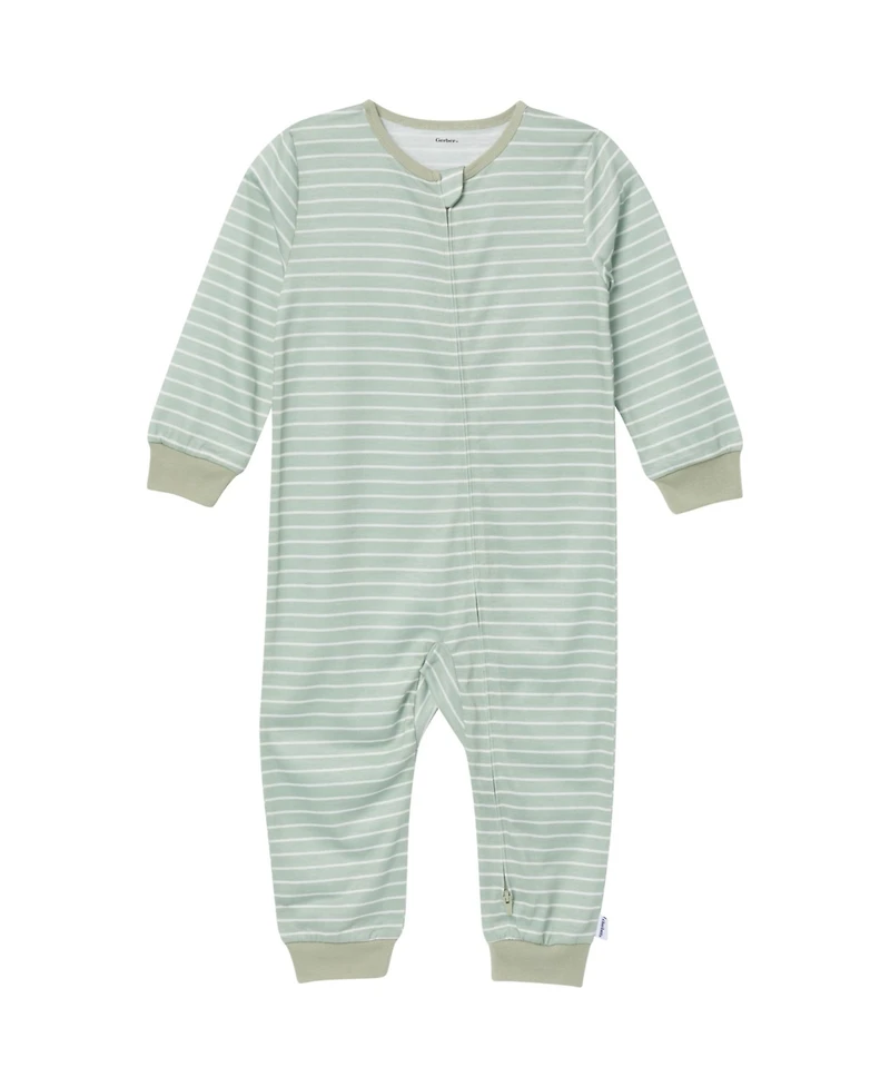Gerber Toddler Boys Footless Pajamas with Reverse Zipper, 3-Pack