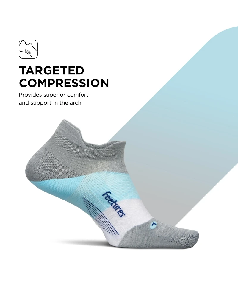Feetures Men's Elite Ultra Light Cushion Ankle Socks - Sport Sock with Targeted Compression