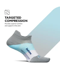 Feetures Men's Elite Ultra Light Cushion Ankle Socks - Sport Sock with Targeted Compression