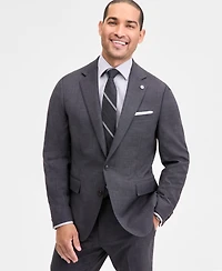 Ted by Baker Men's Modern-Fit Charcoal Birdseye Wool-Blend Suit Separate Jacket