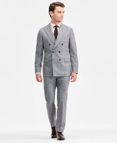Ted By Ted Baker Mens Modern Fit Black White Wool Blend Double Breasted Suit Separates